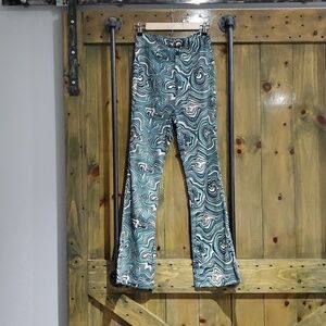 OVER KLESHAS PANTS ECLECTIc CLUBWEAR Nightlife Trippy Illusion Flare Bell Wide